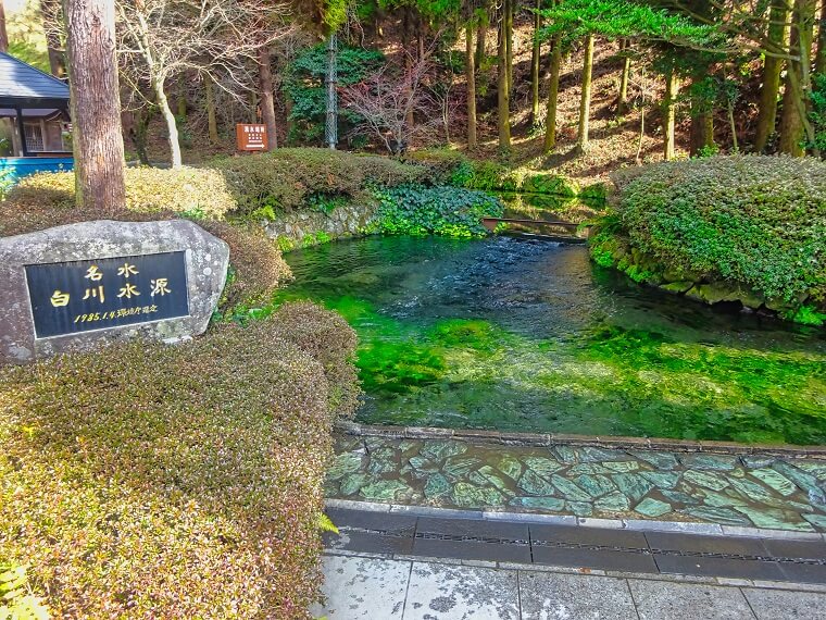 白川水源の全景